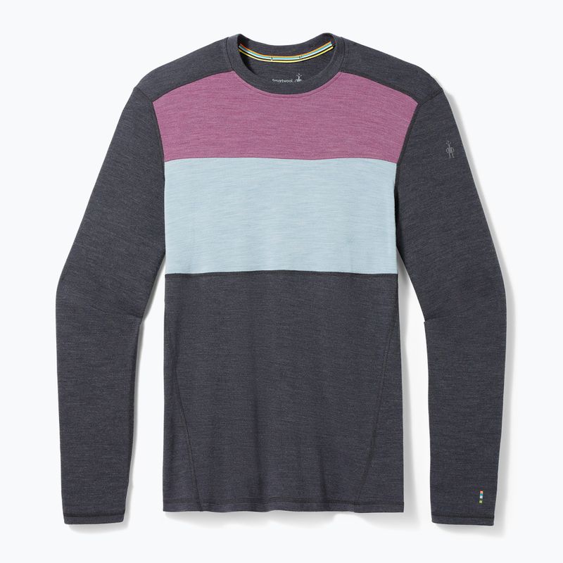 Maglia termica da uomo Smartwool Thermal Merino Baselayer Colorblock Crew Boxed charcoal 3