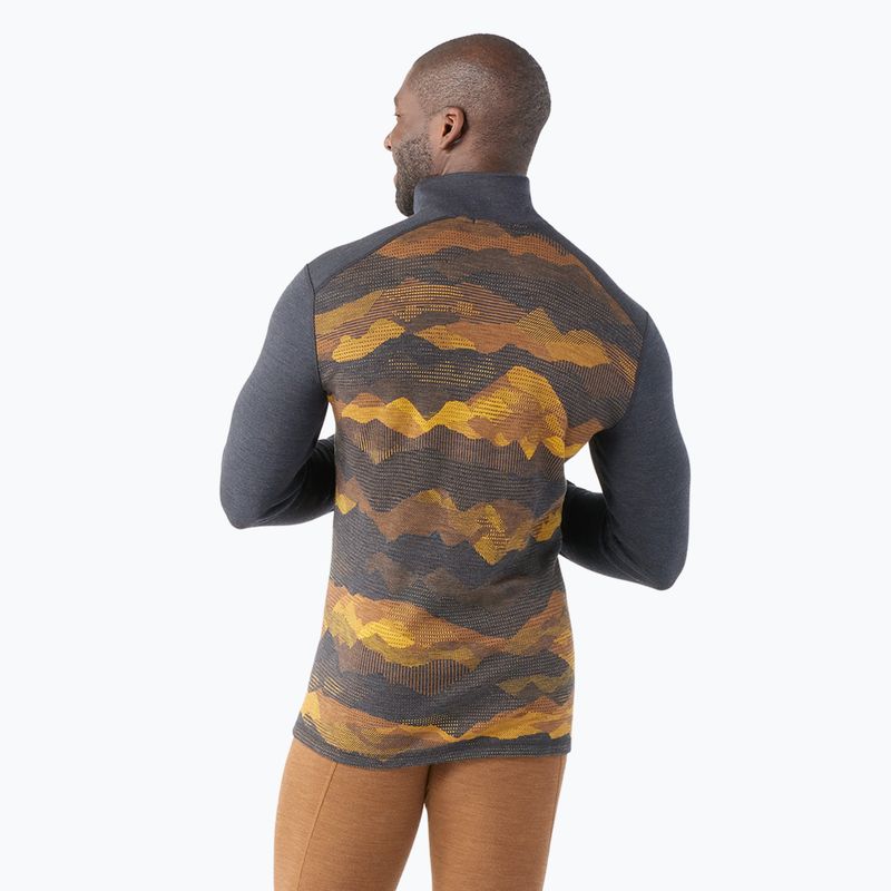 Maglia termica da uomo Smartwool Merino 250 Baselayer 1/4 Zip Boxed charcoal mtn scape 2
