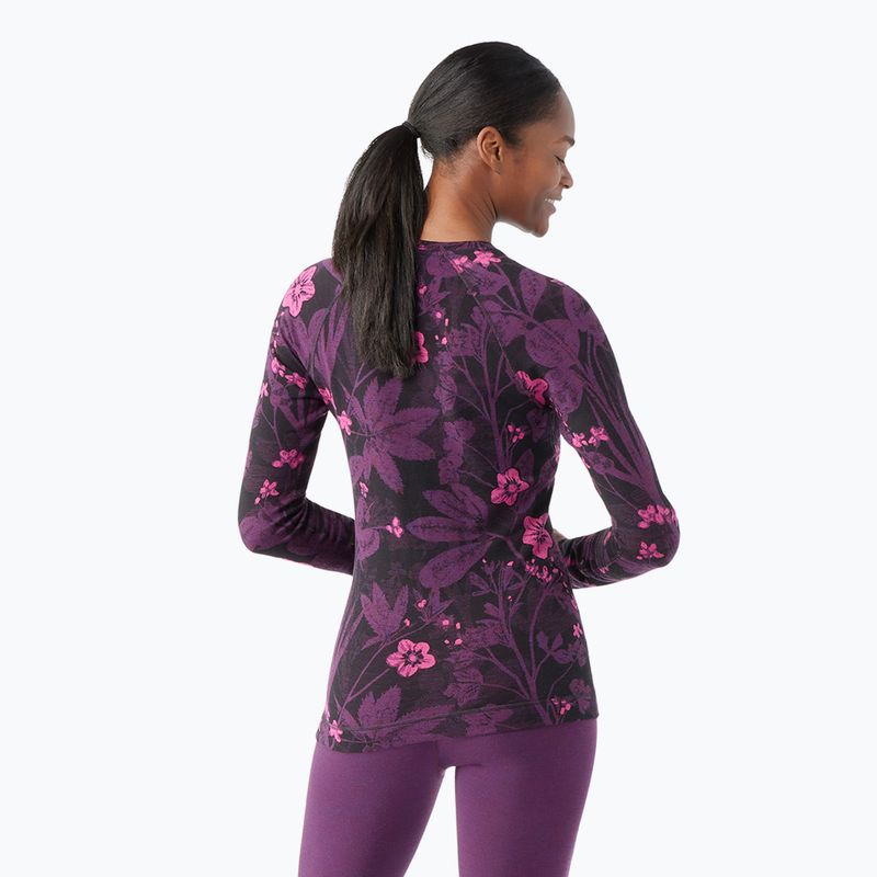 Maglia termica da donna Smartwool Merino 250 Baselayer Crew Boxed purple iris floral 2