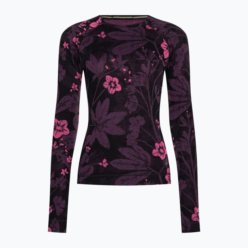 Maglia termica da donna Smartwool Merino 250 Baselayer Crew Boxed purple iris floral 3