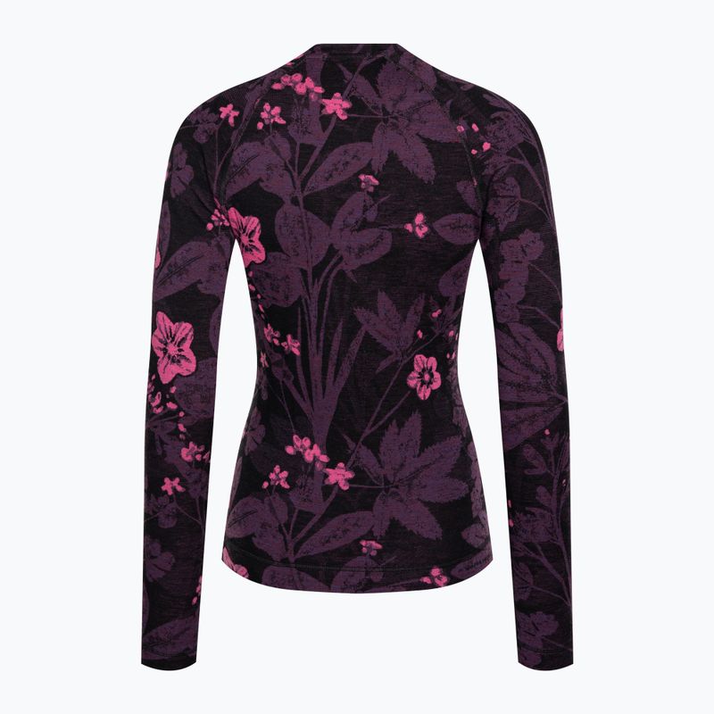 Maglia termica da donna Smartwool Merino 250 Baselayer Crew Boxed purple iris floral 4