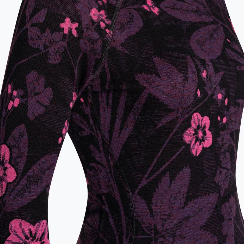 Maglia termica da donna Smartwool Merino 250 Baselayer Crew Boxed purple iris floral 5