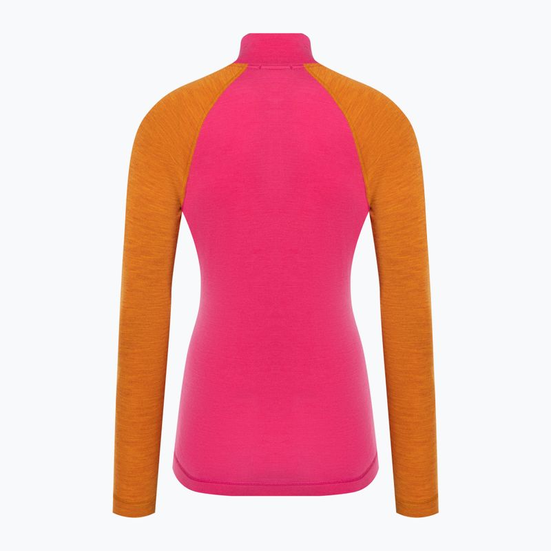 Smartwool Classic Thermal Merino Baselayer Donna 1/4 Zip boxed power pink longsleeve 4