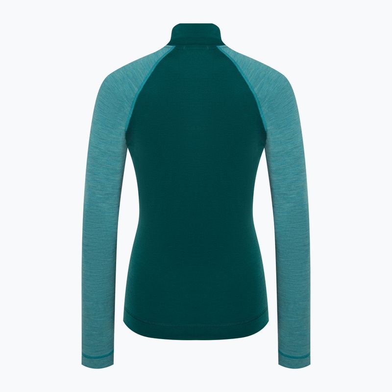 Maglia termica da donna Smartwool Classic Thermal Merino Baselayer 1/4 Zip Boxed emerald 4