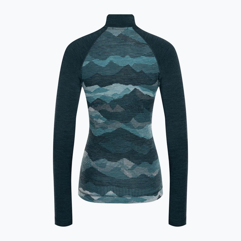 Smartwool Classic Thermal Merino Baselayer 1/4 da donna in scatola manica lunga termica twilight blu 4