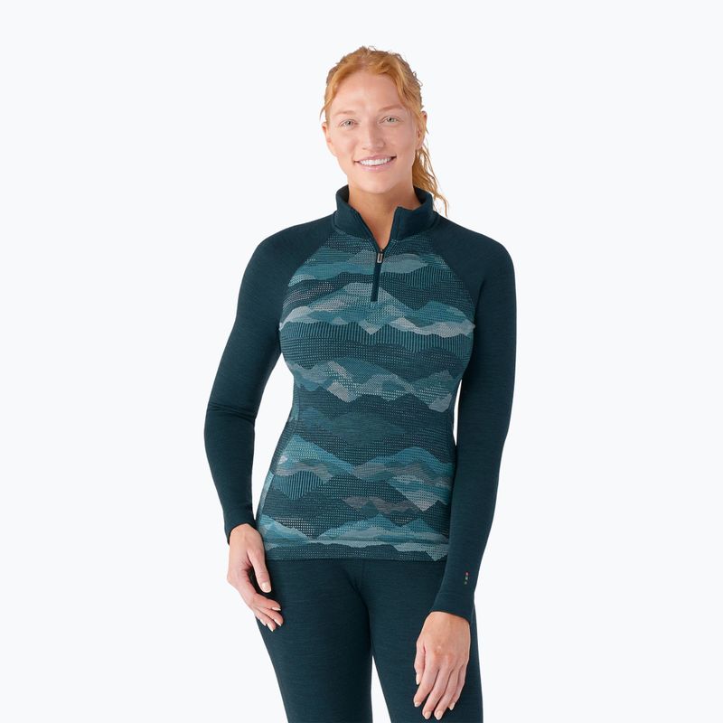 Smartwool Classic Thermal Merino Baselayer 1/4 da donna in scatola manica lunga termica twilight blu