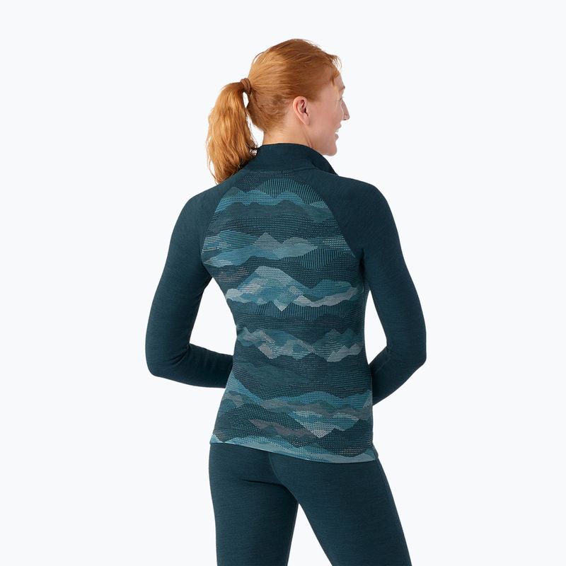 Smartwool Classic Thermal Merino Baselayer 1/4 da donna in scatola manica lunga termica twilight blu 2