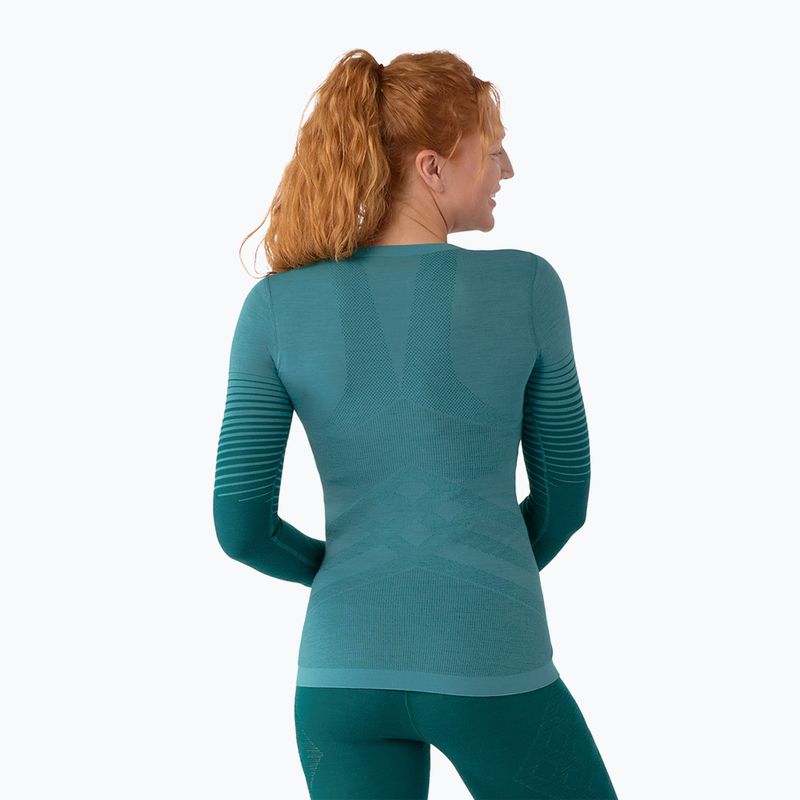 Maglia termica da donna Smartwool Intraknit Thermal Merino Baselayer Pattern Crew cascade 2