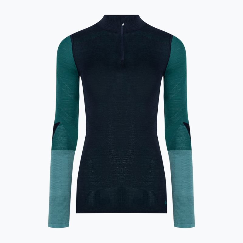 Maglia termica da donna Smartwool Intraknit Thermal Merino Baselayer Colorblock 1/4 Zip navy 3