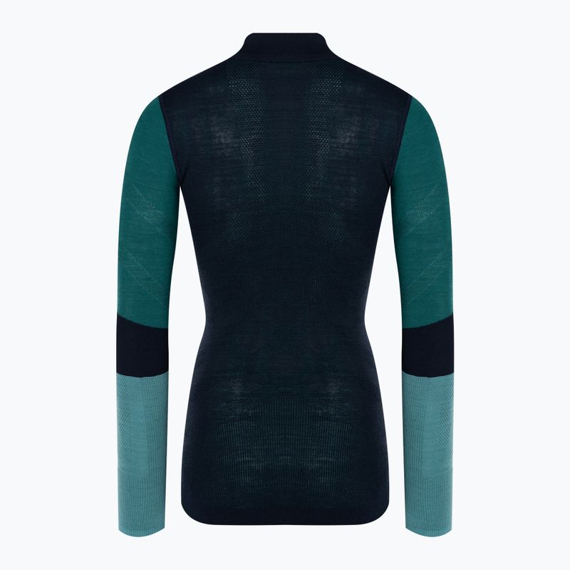 Maglia termica da donna Smartwool Intraknit Thermal Merino Baselayer Colorblock 1/4 Zip navy 4