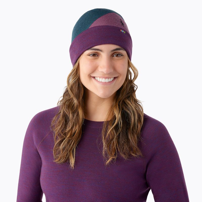 Smartwool Thermal Merino Colorblock berretto invernale twilight blue heather 5