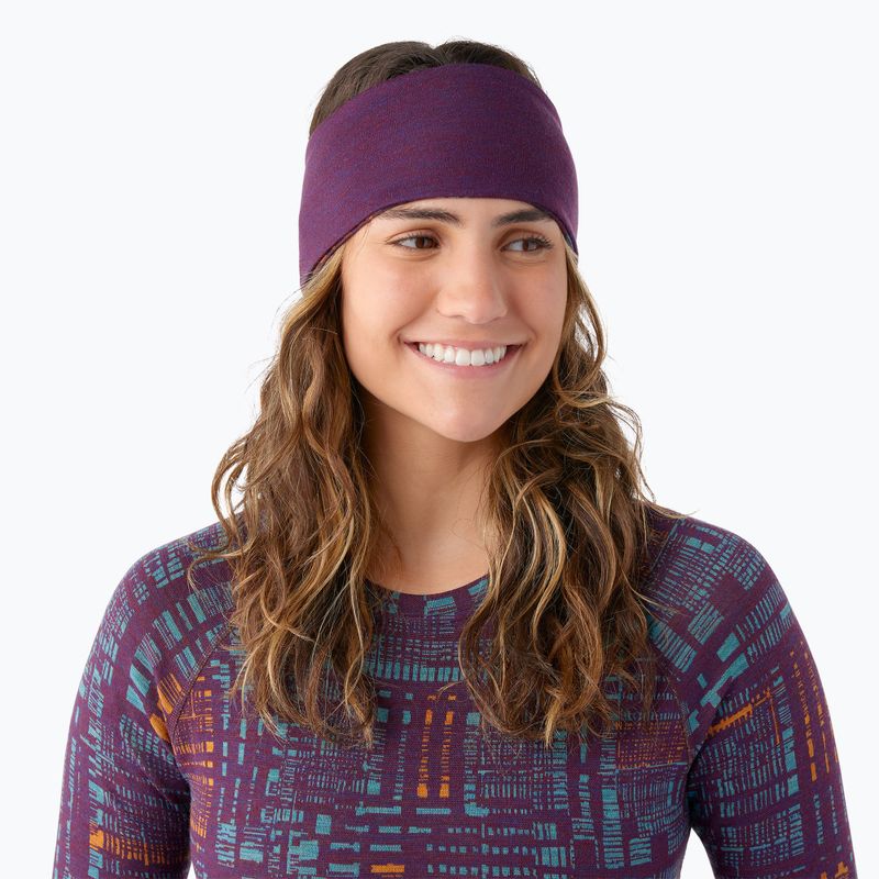 Smartwool Thermal Merino Fascia reversibile viola iris digi plaid 3