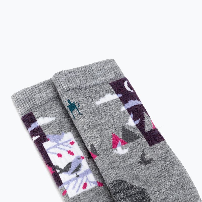 Calze da trekking da donna Smartwool Hike Full Cushion Alpine Perch Crew grigio chiaro 3