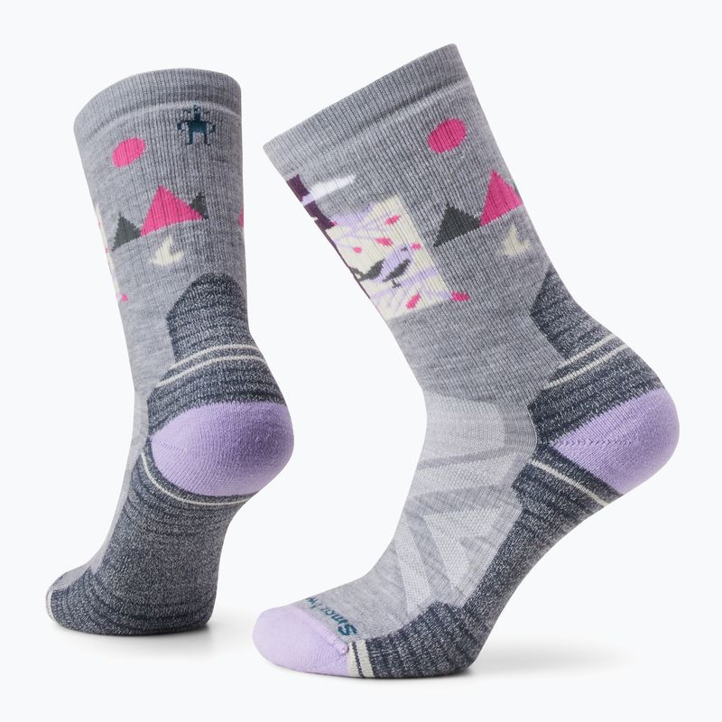 Calze da trekking da donna Smartwool Hike Full Cushion Alpine Perch Crew grigio chiaro 9