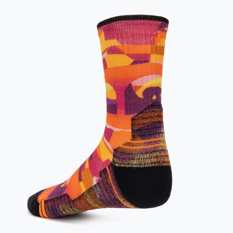 Calze da trekking Smartwool da donna Hike Light Cushion Bear Country Print Crew arancio ruggine 2