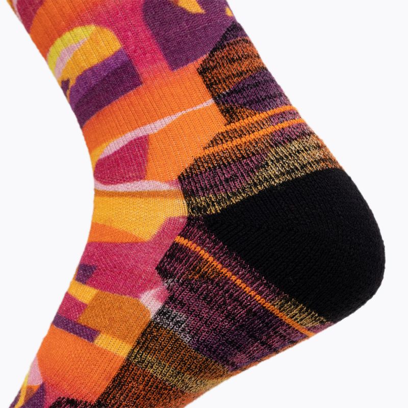 Calze da trekking Smartwool da donna Hike Light Cushion Bear Country Print Crew arancio ruggine 4