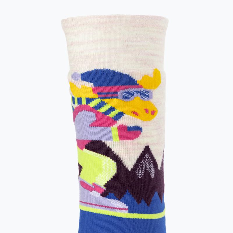 Calzini Smartwool per bambini Wintersport Full Cushion Mountain Moose Pattern OTC moonbeam 3