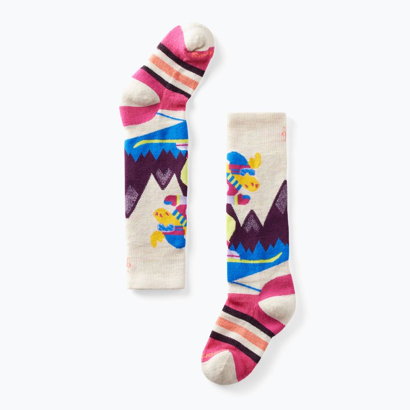 Calzini Smartwool per bambini Wintersport Full Cushion Mountain Moose Pattern OTC moonbeam 6