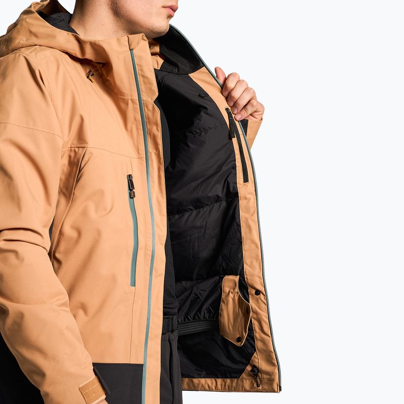 Giacca da sci da uomo The North Face Mount Bre burro di mandorle/nero 5