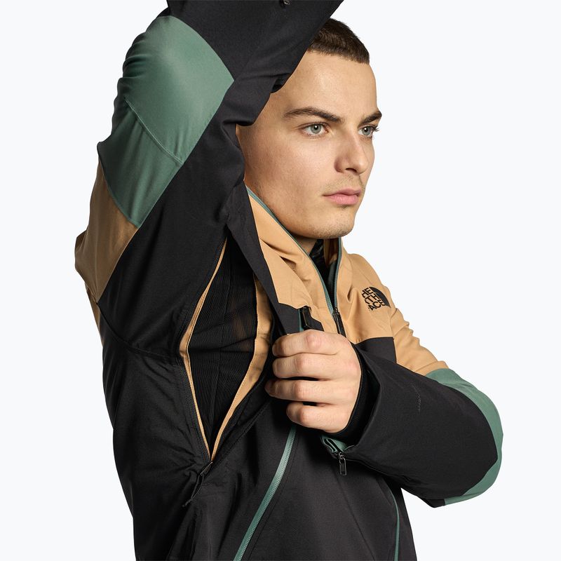Giacca da sci da uomo The North Face Zarre nero/burro di mandorle 7