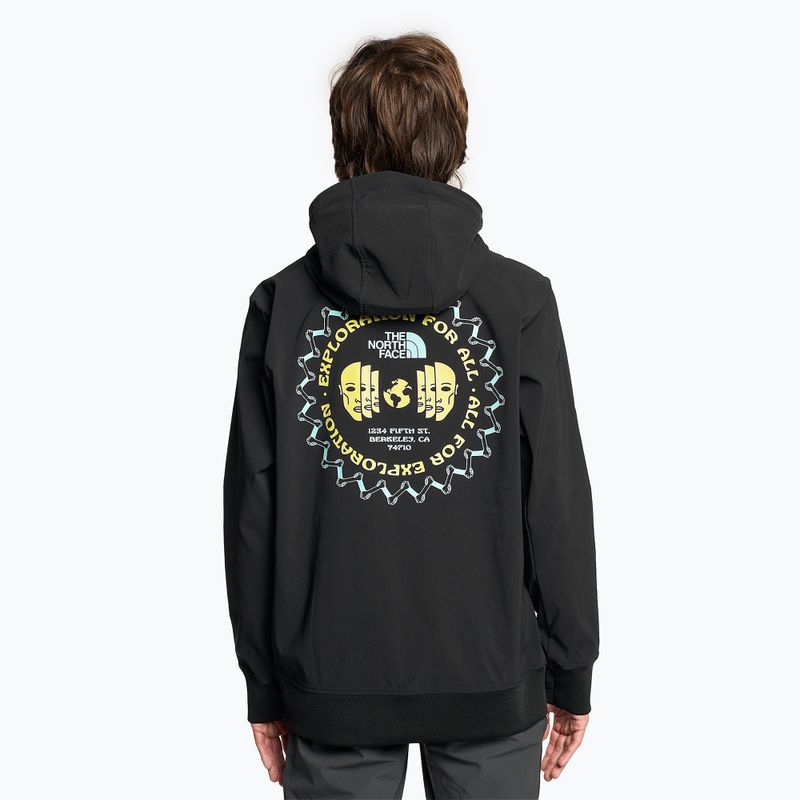 Giacca softshell da uomo The North Face Tekno Logo Hoodie nero/sole sprite 2