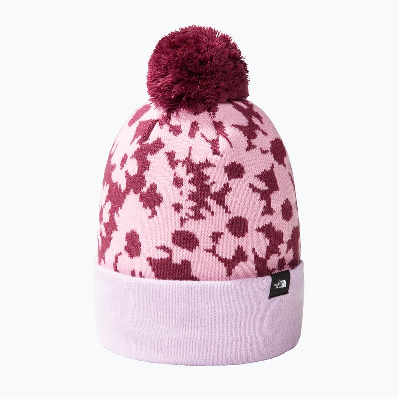 Berretto invernale per bambini The North Face Ski Tuke boysenberry con stampa floreale sfumata