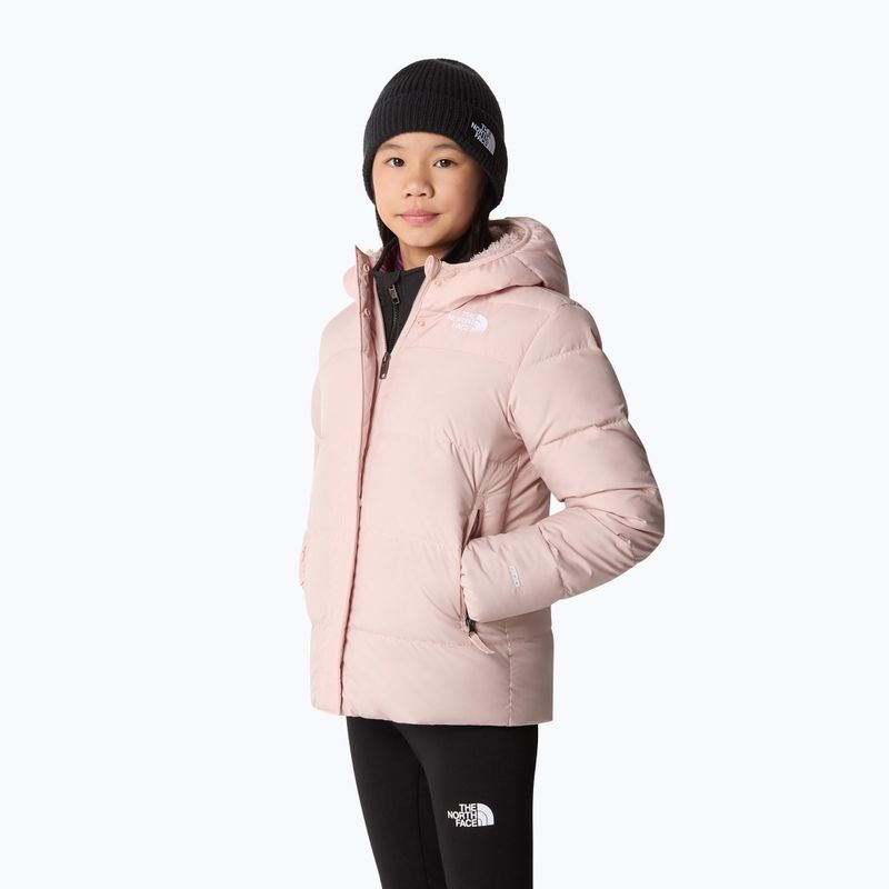 Piumino da bambino The North Face North Down Fleece Parka rosa muschio 4