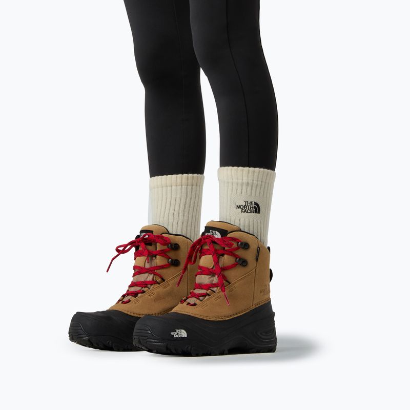 The North Face Chilkat V Lace Wp, stivali da neve per bambini in burro di mandorle/nero 16