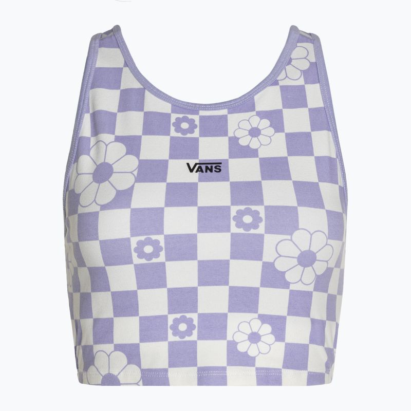 Vans Longline Racerback Bralette Donna Top floreale a scacchiera/lavanda dolce