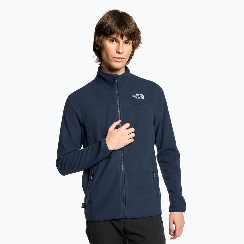 Felpa da trekking da uomo The North Face 100 Glacier Full Zip summit navy