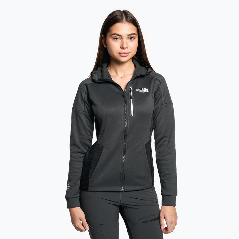 Felpa trekking donna The North Face Ma Lab Fz Hoodie grigio asfalto/nero