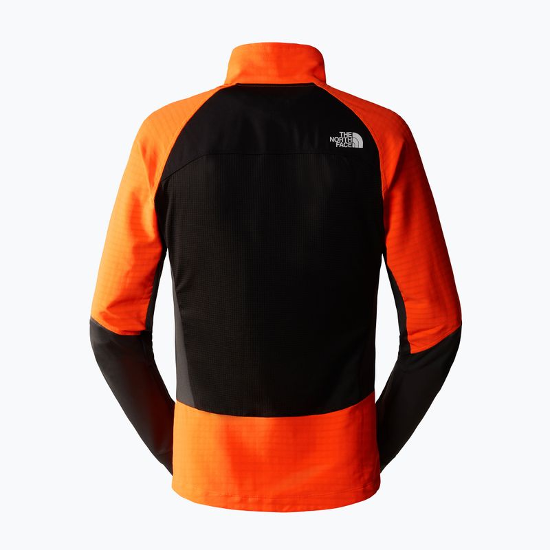 Giacca softshell da uomo The North Face Dawn Turn Softshell FZ nero/arancio shocking/grigio asfalto 5