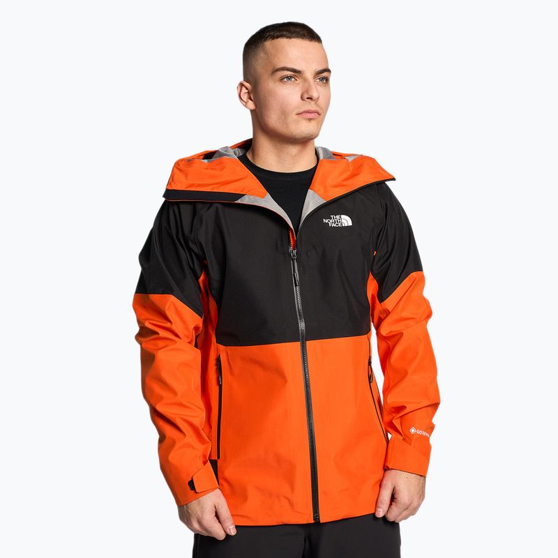 Giacca softshell da uomo The North Face Jazzi GTX rosso arancio/nero