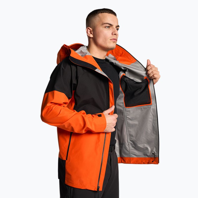 Giacca softshell da uomo The North Face Jazzi GTX rosso arancio/nero 3