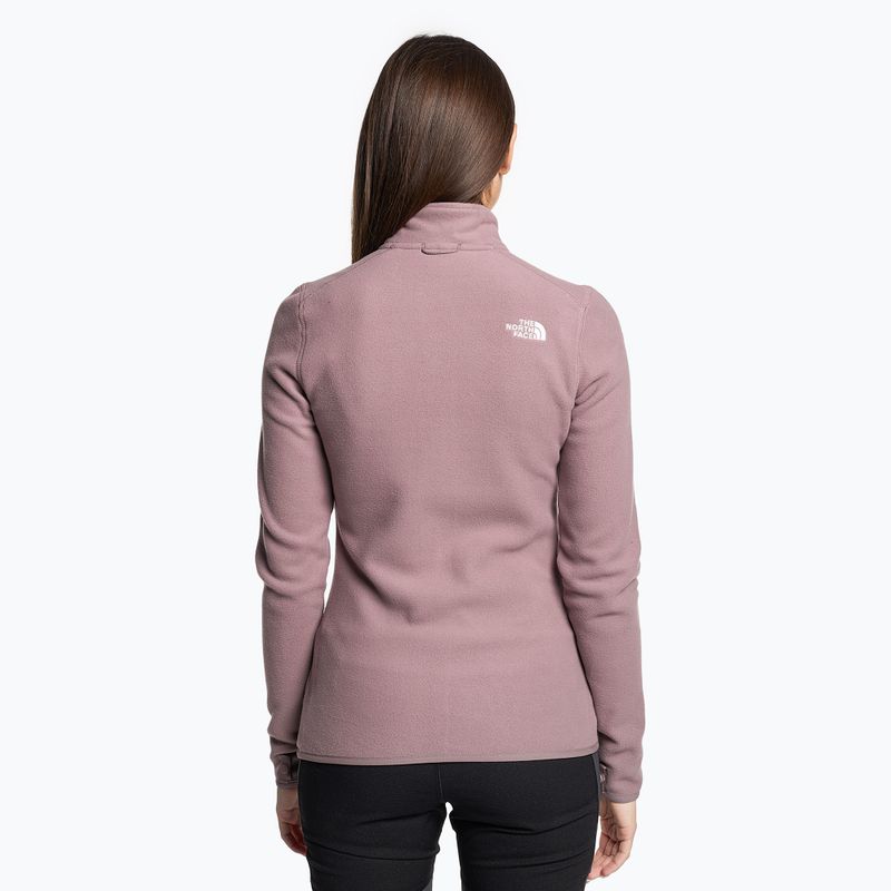 Felpa trekking donna The North Face 100 Glacier FZ grigio fulvo 2