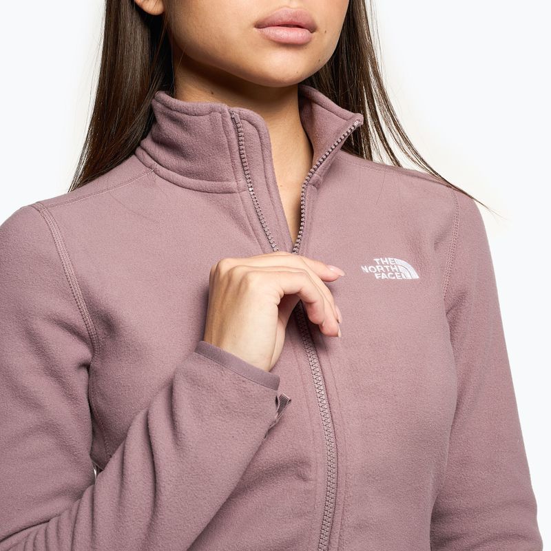 Felpa trekking donna The North Face 100 Glacier FZ grigio fulvo 4