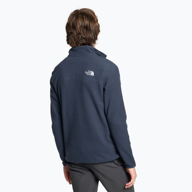 Felpa trekking da uomo The North Face 100 Glacier 1/4 Zip summit navy 2