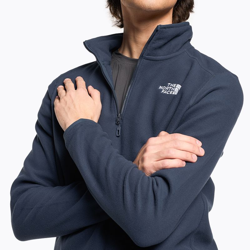 Felpa trekking da uomo The North Face 100 Glacier 1/4 Zip summit navy 3