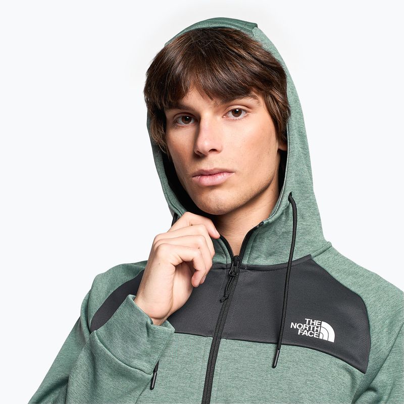 Felpa da trekking da uomo The North Face Reaxion Fleece F/Z Hoodie erica salvia scuro/grigio asfalto 3