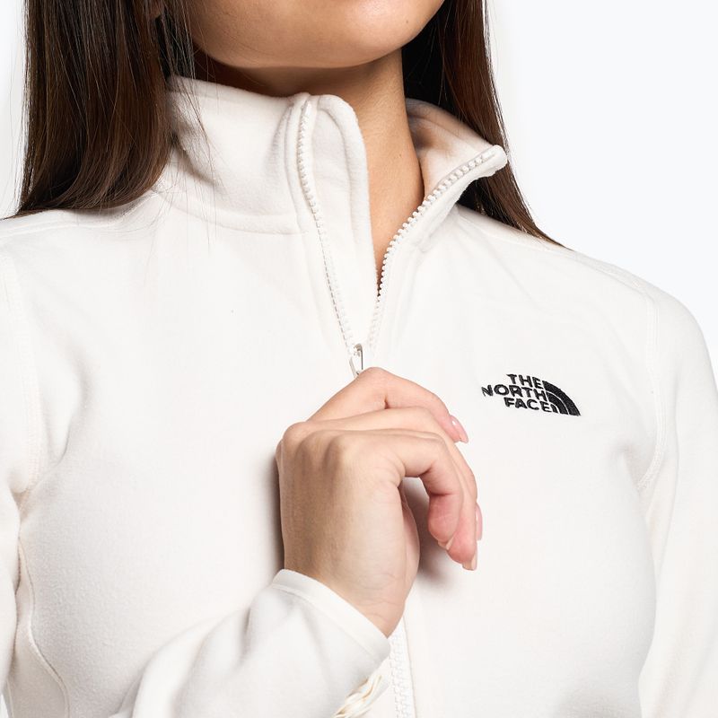 Felpa trekking donna The North Face 100 Glacier FZ gardenia bianco 4