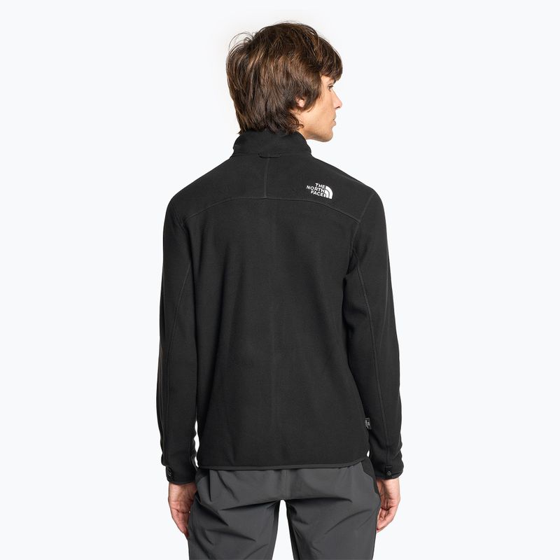 Felpa da trekking da uomo The North Face 100 Glacier Full Zip nero 2