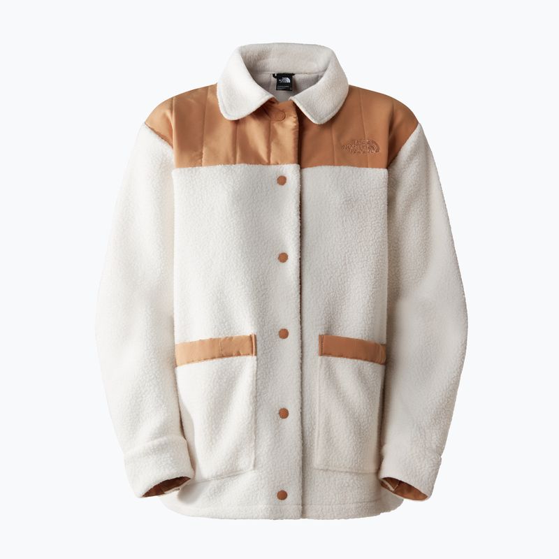 Felpa da donna The North Face Cragmont Fleece Shacket gardenia white/almond butter 4