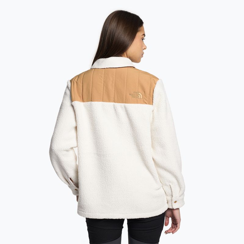 Felpa da donna The North Face Cragmont Fleece Shacket gardenia white/almond butter 2