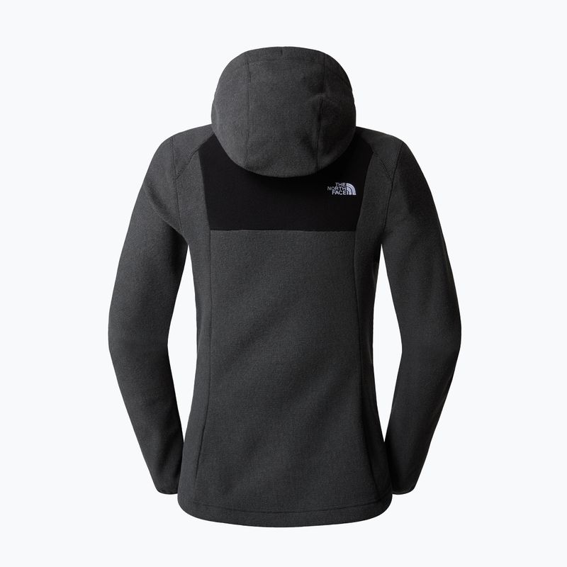 Felpa da trekking da donna The North Face Homesafe Full Zip Fleece Hoodie nero/grigio asfalto a righe 6