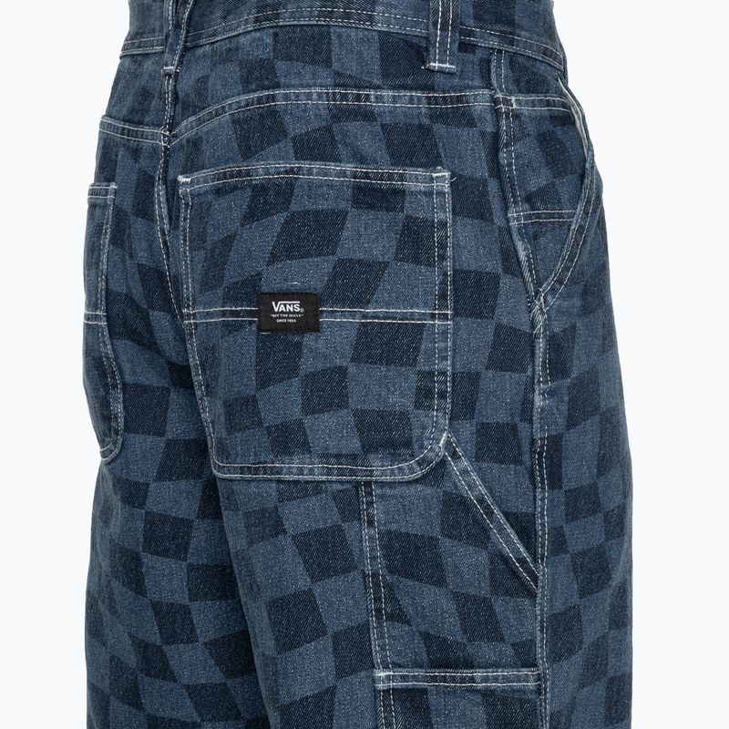 Pantaloni Vans Drill Chore Carp a scacchi in denim/indaco da uomo 3