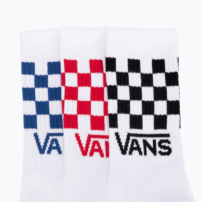 Vans Classic Check Crew calze da uomo 3 paia bianco 6