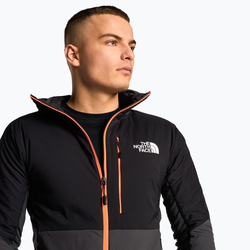 Giacca ibrida da uomo The North Face Dawn Turn Hybrid Ventrix Hoodie grigio asfalto/nero/arancio 3