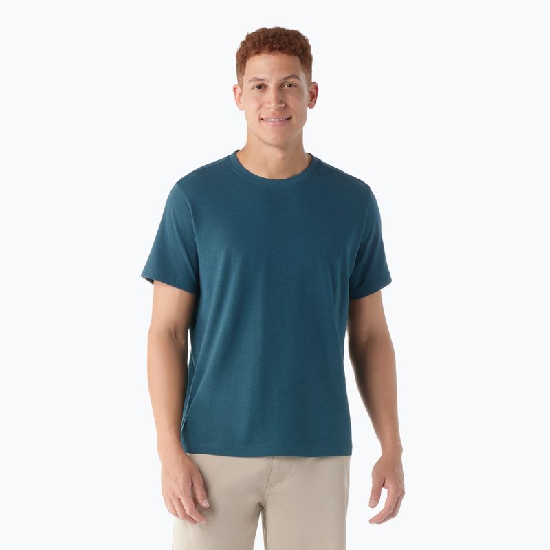 Maglietta Smartwool Perfect Crew da uomo a maniche corte blu notte
