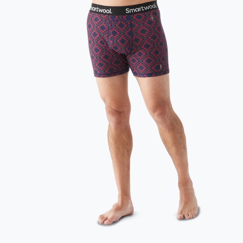 Boxer da uomo Smartwool Merino Print Boxer rosso scarlatto termico 2