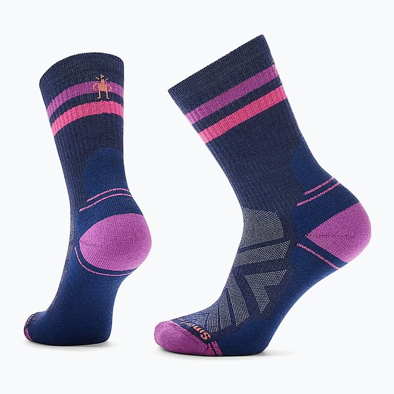 Calze da trekking da donna Smartwool Hike Light Cushion Tube Stripe Crew deep navy/power pink 6